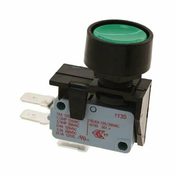 Arcoelectric Pushbutton Switch, Spdt, Momentary, Quick Connect Terminal, Panel Mount-Threaded 3832510MG